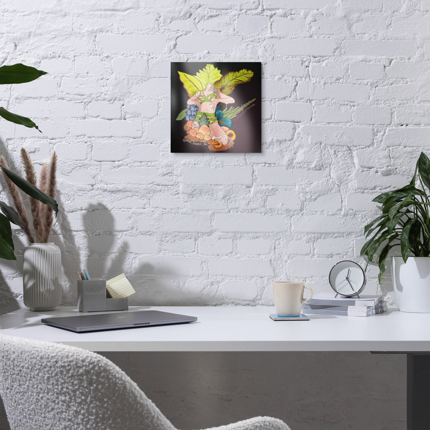 Miss Boudoir metal print