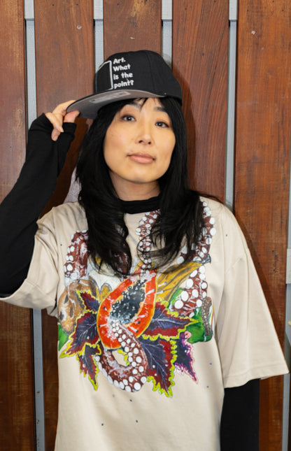 Burst of pleasure oversized print shirt