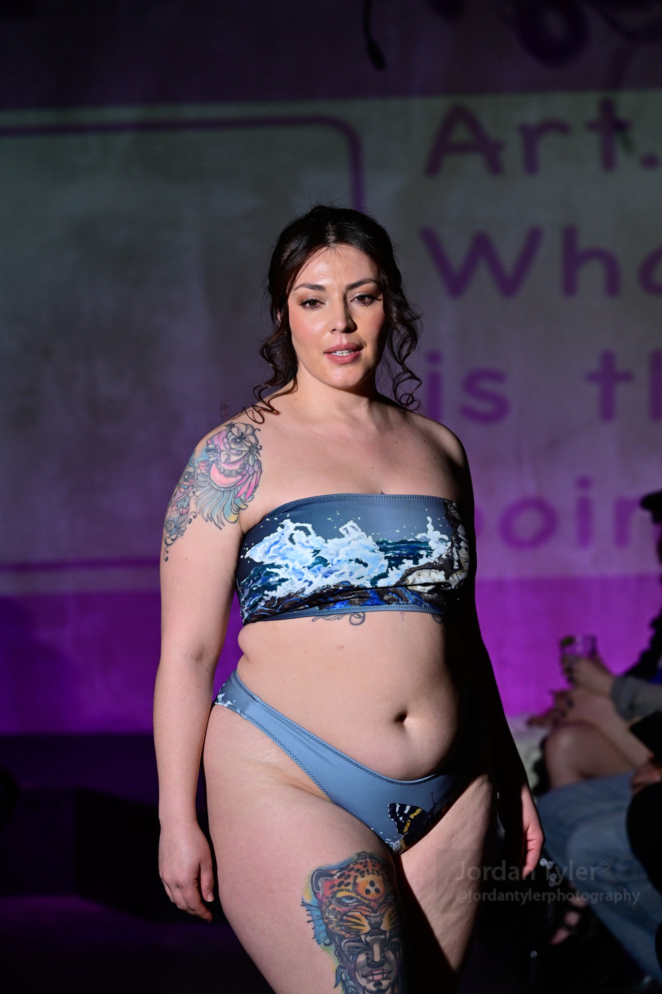 Go Look at Water! Bandeau Bikini Top