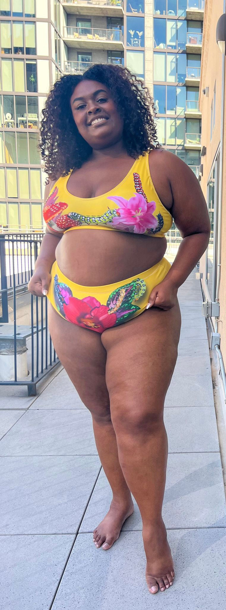 V Shape Bikini Bottom Yellow