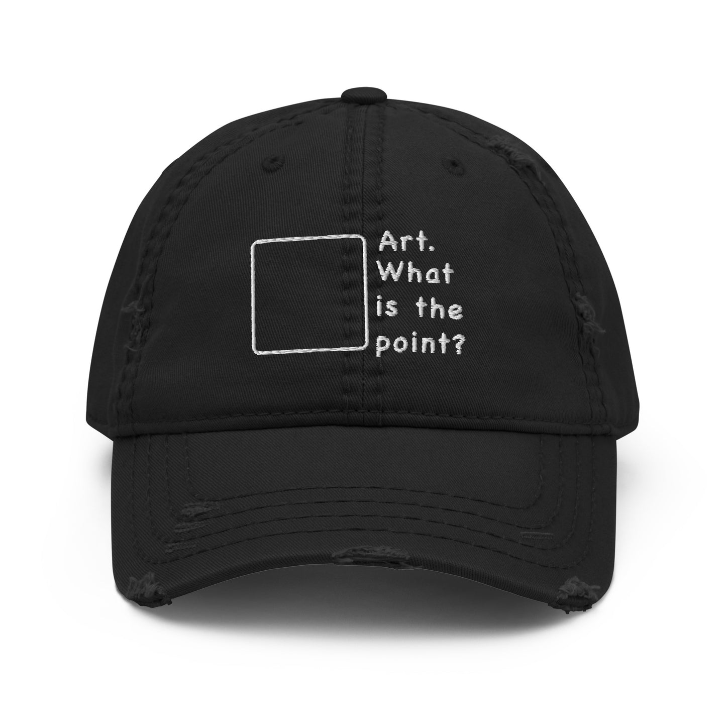 Art.Whatisthepoint? Distressed Dad Hat